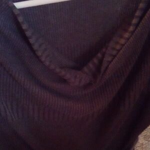 Elegant Ribbed Scoop Neck Sweater - Dark Brown